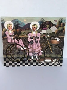 Postkarte Zwillinge auf Tandem 1979 unbenutzt sehr seltsames Bild 1 Tag Versand!👍 - Bild 1 von 2