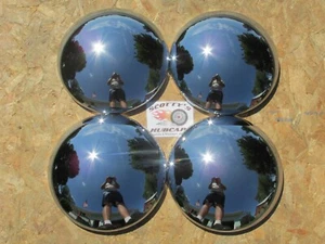 10 1/4" CHROME STEEL BABY MOON HUBCAPS SET OF 4, MRG4580, GREAT SHINE, NICE ITEM - Picture 1 of 12