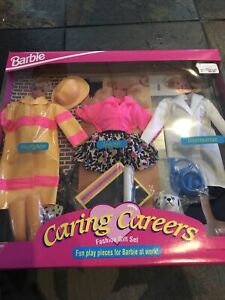 on Card Barbie Fashion Favorites Yellow Crop Top Skirt 783b Set 1993 Mattel for sale online