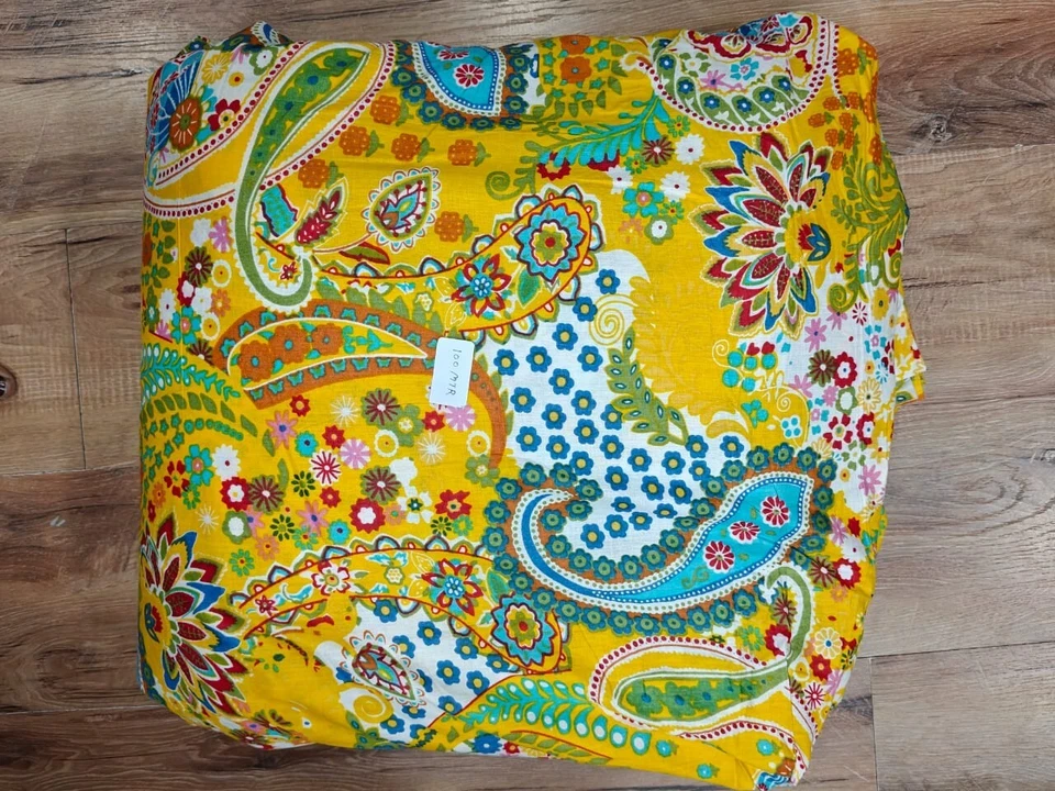 25 Yard Indian Cotton Handmade Print Fabric Sanganeri Hand Block Printed Fabric - Image 1 of 3