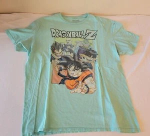 Dragon Ball Z Men's Toei Goku Animation Light Mint Blue Graphic T Shirt X-Large - Picture 1 of 6