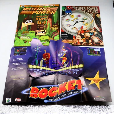 COMPLETE! Nintendo Power Vol. 126 Kobe Poster Supplies Rocket Robot POP-UP RARE! Foto 1 de 4