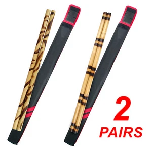 Set of 2 pairs 28" Escrima Sticks Kali Arnis Multi Node Rattan Burnt with Skin . - Picture 1 of 3
