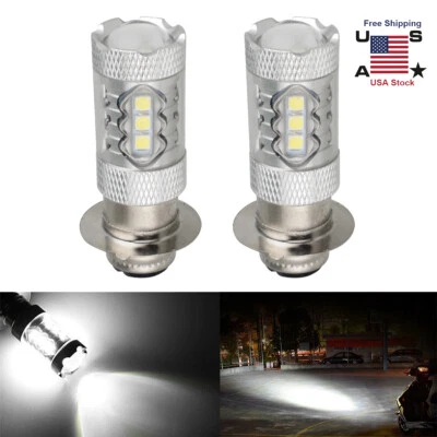 2X H6 Bombilla Faro LED Lámpara Blanca - Para Yamaha YFZ450R Rhino 700 Raptor YFM660 Foto 1 de 4