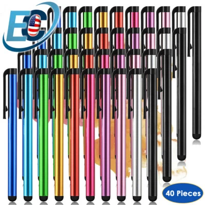 40pcs Capacitive Touch Screen Stylus Pen Universal Fr iPad iPhone Tablet Samsung - Image 1 of 4