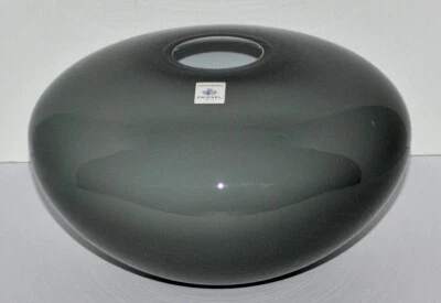 GRAN JARRÓN DE VIDRIO ARTÍSTICO SCHOTT ZWIESEL DE MEDIADOS DE SIGLO FIRMADO COMO NUEVO MODERNISMO ALEMANIA Foto 1 de 4