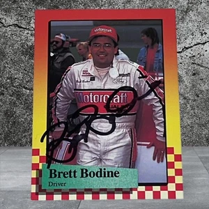 Brett Bodine 1989 MAXX #15 MOTORCRAFT BUD MOORE FORD VINTAGE autographed card - Picture 1 of 1