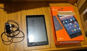 Amazon Fire HD 8 (7th Gen) 16 GB, 8 in - Blue - Sticker On Rear (SX034QT) - Picture 1 of 6