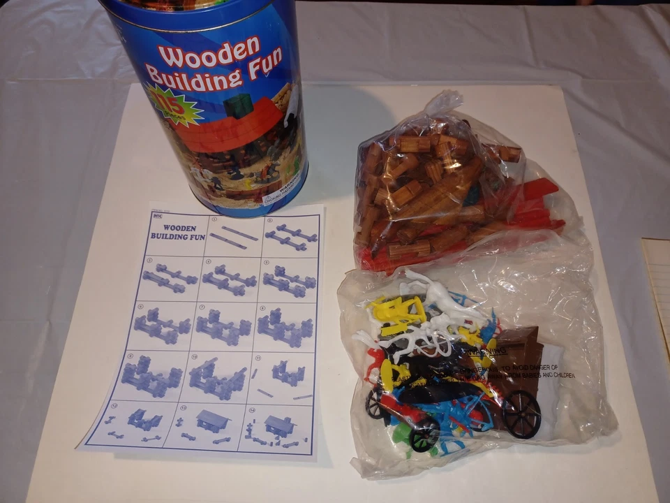 First Learning Company Vintage Lincoln Logs Cowboys Building Fun Set 115pcs New - Image 1 of 4