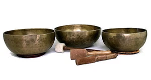 Klangschalen Set Klangmassage Meditation Esoterik 3 St. 5189g Hörprobe S428 - Bild 1 von 1