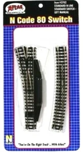 N Scale Atlas 2702 Code 80 #4 Manual Left Hand Turnout/Switch Snap-Track - Picture 1 of 1