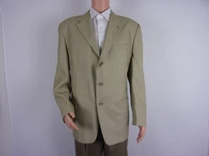 Luca Rossi 3-Button Suit Jacket SIZE: 46R TAN DESIGN - Picture 1 of 3
