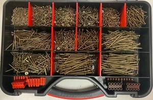 3000+, 3mm - 6mm, Zinc & Yellow, CSK, Pozi, Woodscrew Box Assortment. - Picture 1 of 5