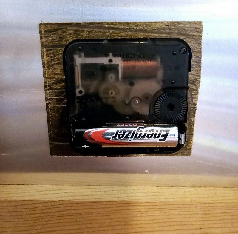 Vintage Custom Built Wooden Shelf Mantel Clock Roman Numeral Quartz Face 13.75"T - Image 1 of 4