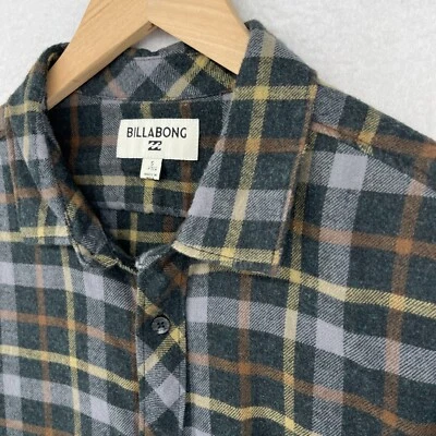 BILLABONG Shirt Mens S Flannel Western Plaid Outdoor Long Sleeve Cotton Blend - Image 1 of 4