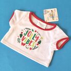 BUILD A BEAR X1 ❤️ White Red Jolly Vibes T SHIRT TOP Clothes BNWT Xmas Gift