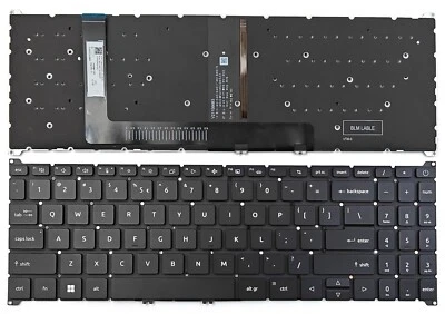 Nuevo para Acer Nitro V15 ANV15-51 ANV15-51-532J ANV15-51-59MT Teclado Retroiluminado EE. UU. Foto 1 de 3