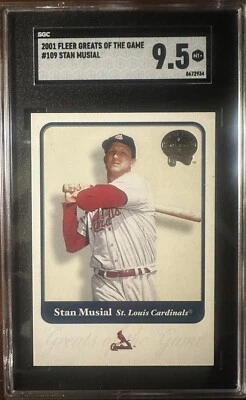 2001 Fleer Greats of the Game - #109 Stan Musial SCG 9.5 MN. - Image 1 of 2