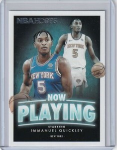 2020-21 HOOPS IMMANUEL QUICKLEY ROOKIE SP NOW PLAYING INSERT RC KENTUCKY KNICKS
