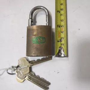 Best padlock thin shackle 3 operating keys - Picture 1 of 4