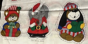 Vintage Ausschnitte Weihnachten Santa’s Helfer Panel Cut & Sew 6 Figuren 7 cm - Bild 1 von 12