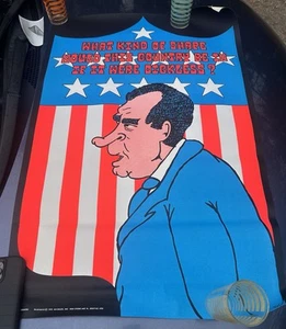 Vintage 1972 Richard Nixon Blacklight Poster “Dickless Country” Political Satire - Picture 1 of 14