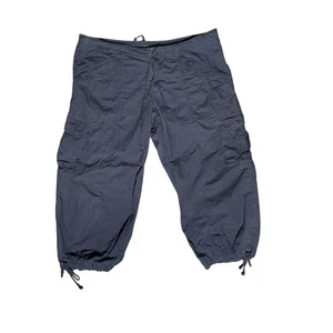 Norma Kamali Damen Cargo Capri Hose Grau Größe 18 Kordelzug Saum Utility - Bild 1 von 9