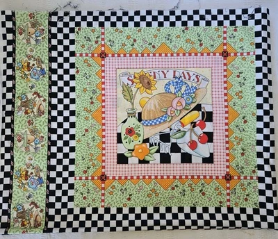 Ткань At Home with Mary Engelbreit Cranston Print Works 4 панели 35 дюймов x 44 дюйма 1994 - Изображение 1 из 4