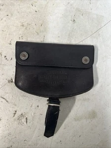 Portafoglio pochette Harley Davidson pelle nera metallo borchie gioiello #F5 - Foto 1 di 8