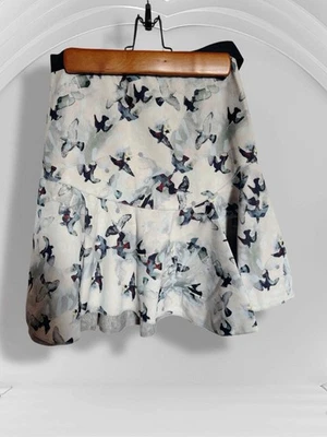 Lanvin Collection Pleated Skirt with An All-over Floral and Bird Print S Foto 1 de 4