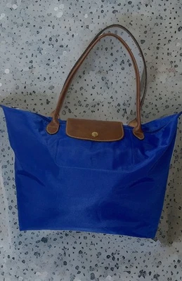 LONGCHAMP Le Pliage-Shopping-Modele-Depose Blue Nylon Tote Bag Large - Image 1 of 4