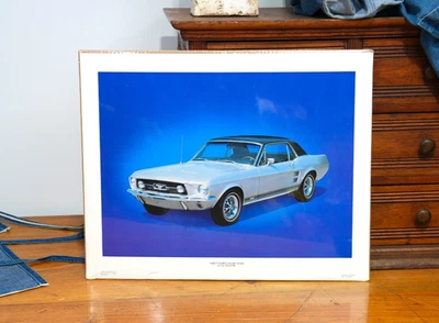 Vintage 1967 Ford Mustang GTA Coupe Dealer promo car Poster Sign Showroom NOS - Image 1 of 4
