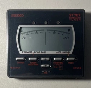 Seiko ST767 Compact Professional Hi-Performance Chromatic Guitar And Bass Tuner - Picture 1 of 4