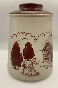Bartlett Collins Pokee' Frosted Brown Hansel & Gretel Gingerbread Cookie Jar - Picture 1 of 11