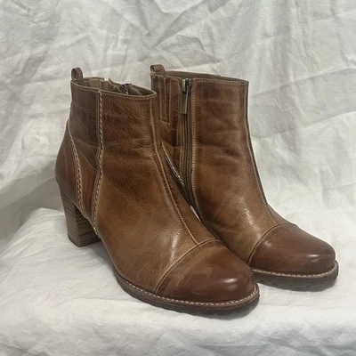 Antelope Tobacco Brown Women's Leather Ankle Bootie Boots 792 Size EU 37 - Image 1 of 4