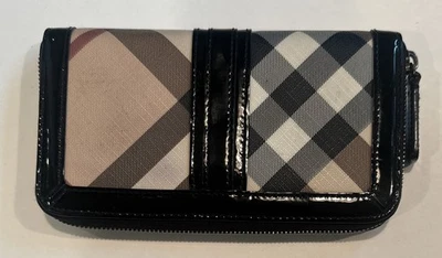 Bolso de Mano Burberry Supernova Check Grande Ziggy Cremallera Alrededor Foto 1 de 4