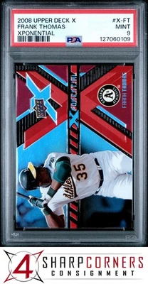 2008 UPPER DECK X XPONENTIAL #X-FT FRANK THOMAS HOF POP 1 PSA 9 - Image 1 of 3