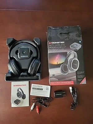 Monster HDTV Wireless Bluetooth Headphones Transmitter Kit MTH9-1001-BLk  - Image 1 of 4