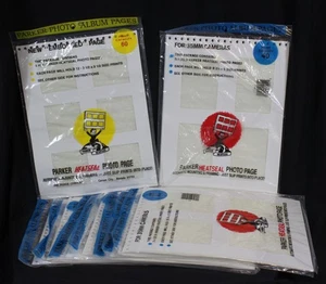 8 Pkgs Parker Heat Seal Photo Album Pages Lot #35H 3.5x5 and #33 3.5x3.5 Sealed - Picture 1 of 6