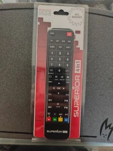TELECOMANDO PROGRAMMABILE SUPERIOR 4:1 TV DTT VCR BLUERAY HDD ALL BRANDS - Foto 1 di 3