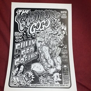 Rockin Jelly Bean Print Lowbrow 12"" x 8,5"" schwarz + weiß The Flamenco GoGo - Bild 1 von 4
