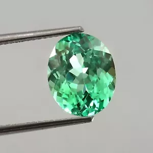 Piedra preciosa suelta de zafiro verde ceilán impecable natural de 4,95 quilates corte ovalado 11x9 mm - Imagen 1 de 4