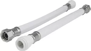 2 x Speedfit 300mm x 15mm x 1/2" flexible basin tap connectors. Tap hose WFLX15 - Picture 1 of 3