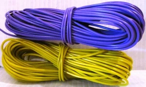 Model Railway / Railroad Wire 2 x 10m Roll 16/0.2mm 3A / 1 EACH YELLOW + VIOLET - Picture 1 of 11