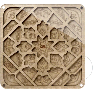 Bandeja organizadora de cuentas de madera con tapa "Ornamento" - Imagen 1 de 4