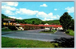 Postal cromada vintage de Scotty's Motel, Munising, Michigan - Imagen 1 de 2