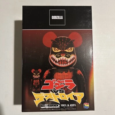 BE@RBRICK Godzilla VS Destoroyah Meltdown versión naranja transparente 100% y 400% NUEVO Foto 1 de 4