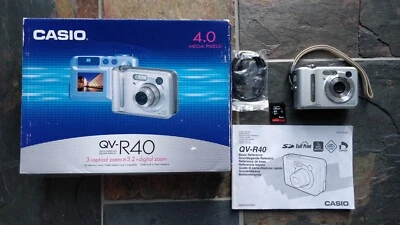 Casio QV QV-R40 Photo Camera LCD 4.0 Mega Pixel Digital 3x Optical Zoom - Image 1 of 4