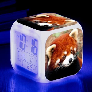 Colorful LED Alarm Clock Panda Glowing Electronic Digital Desk Table Clock 3.15" - Picture 1 of 6