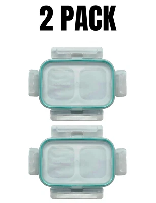 Snapware Airtight Replacement Lid 470mL 2 Cup 4x6" Transparent Blue, NEW - Image 1 of 4